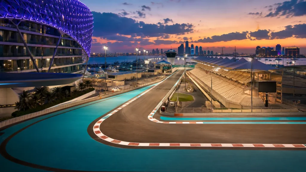 Yas Marina Circuit prepared for the Abu Dhabi Grand Prix weekend