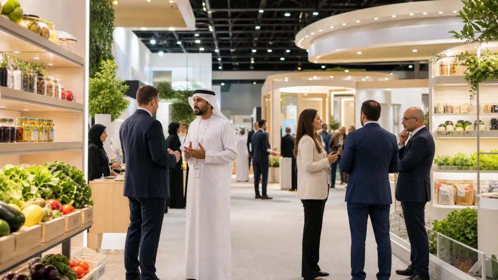 Food industry professionals meeting at Global Food Week Abu Dhabi 2026