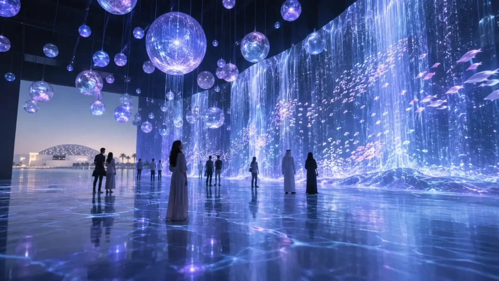 Immersive digital art installation in Abu Dhabi