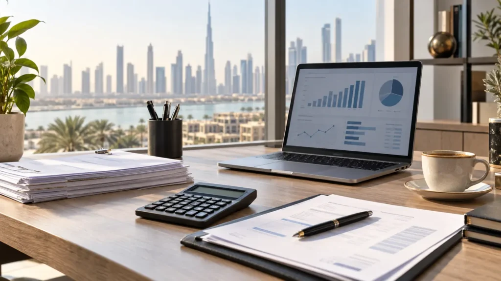 Organised small business VAT planning desk in the UAE